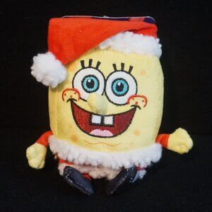 Santa SpongeBob Square Pants Nickelodeon Plush Dog Toy
